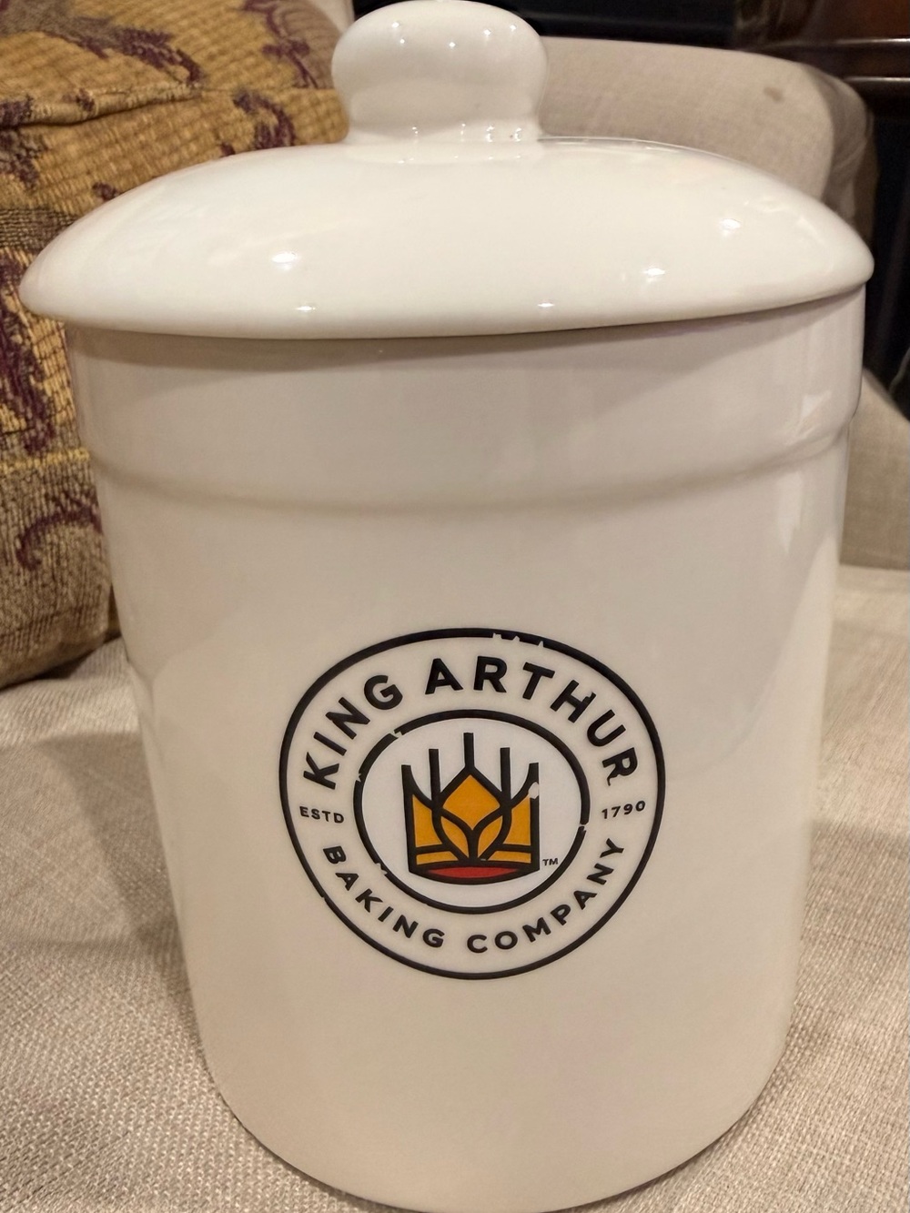 KING ARTHUR Baking Company CHANTAL Sourdough Crock Flour Canister Jar & Lid 1 Qt